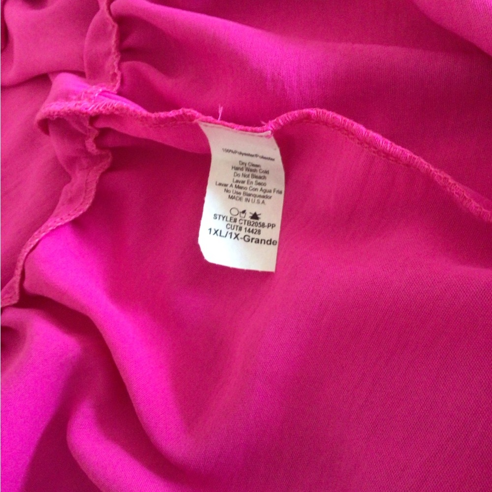 Women's Pink Ruffled Top - Picture 4 of 6